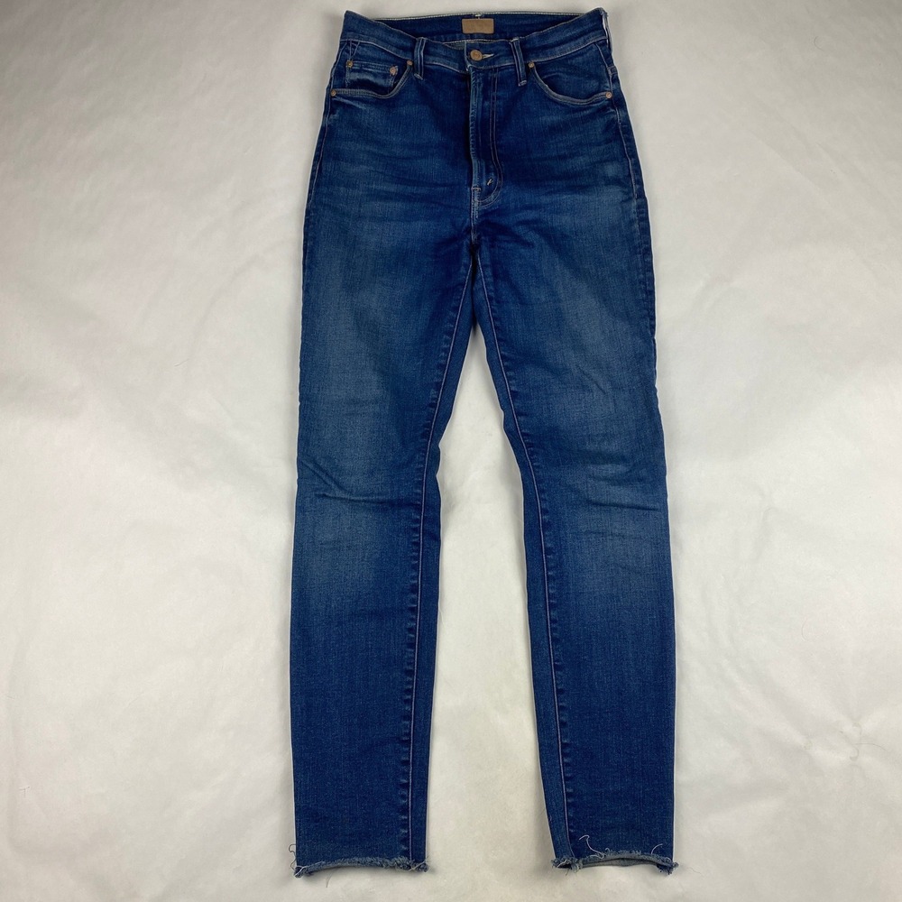 Mother Jeans Women's Size 26 High Waisted Rail Ankle Fray Denim Blue